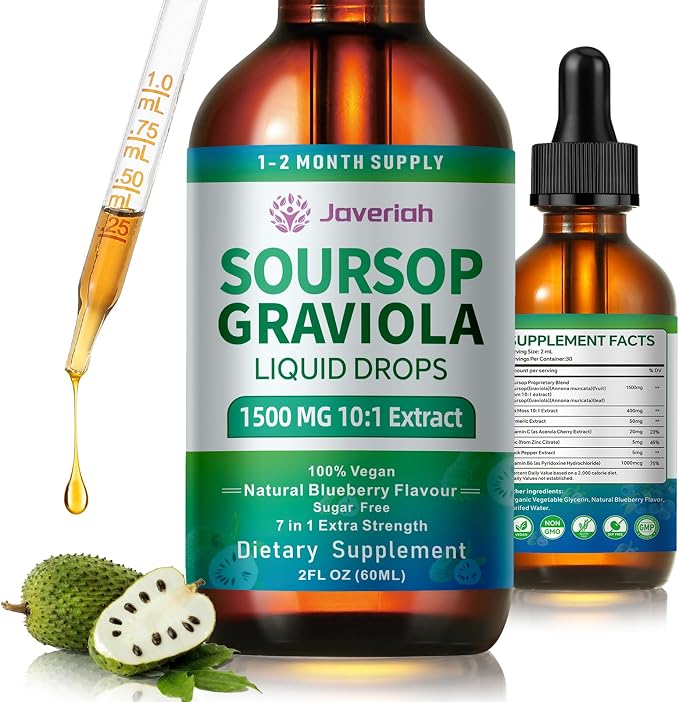 Soursop Bitters Liquid Drops Supplement by Yourhealthylivingspecialist