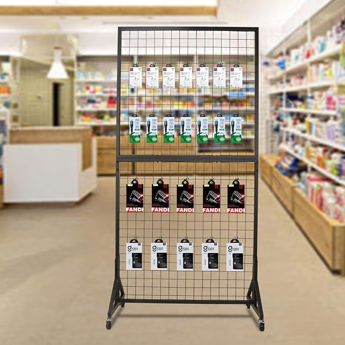2 Packs 3'x 6' Two-Double Gridwall Panel Display Racks - Image 2