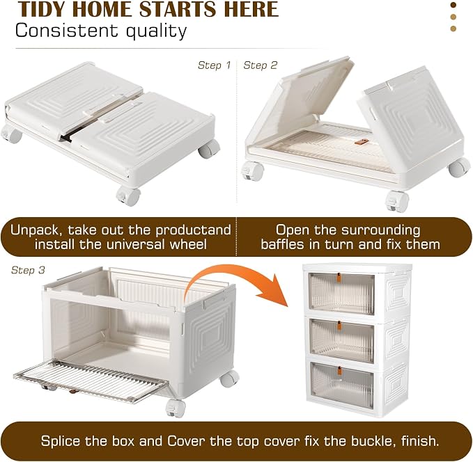 3 Tier Plastic Storage Bins - Image 3