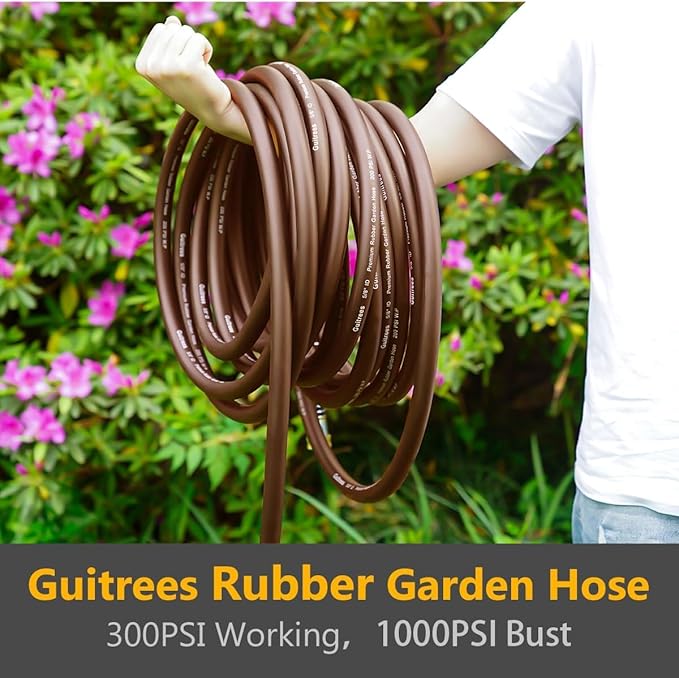 Garden Hose 25FT x 5/8", Heavy Duty Rubber Hose, Water Hose - Image 5