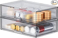 ZHIAI Stackable Storage Drawer, 2 Piece Acrylic Organiser by ZHIAI