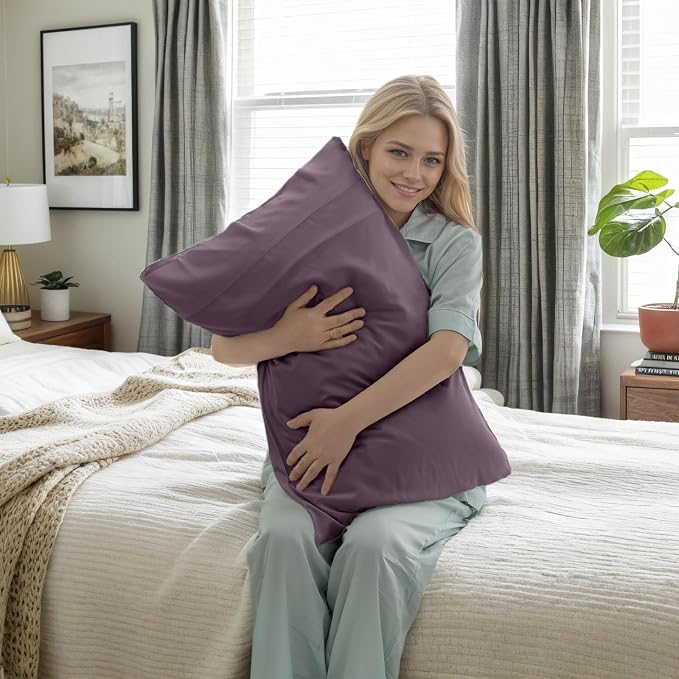 Pillow Cases Queen Size 2 Pack, Bamboo Rayon Cooling Pillowcases - Image 3