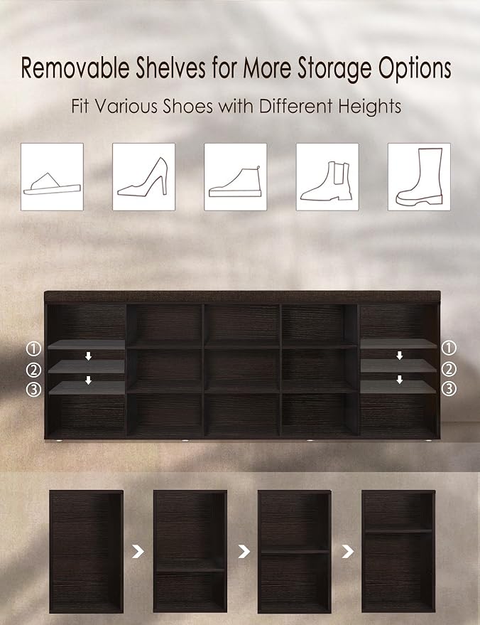 DINZI LVJ Shoe Storage Bench - Image 4