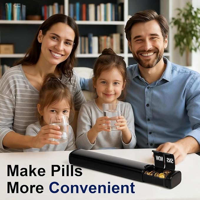 Large Weekly Pill Organizer, Travel Safe 7-Day Pill Organizer 1 Time a Day - Image 6