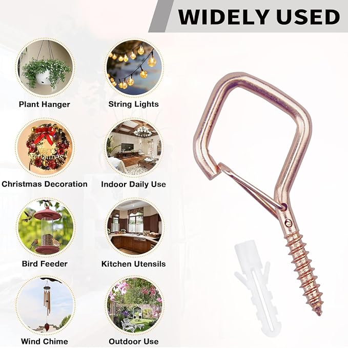 10PCS Eye Screw Hooks for Hanging Heavy Duty - Image 2