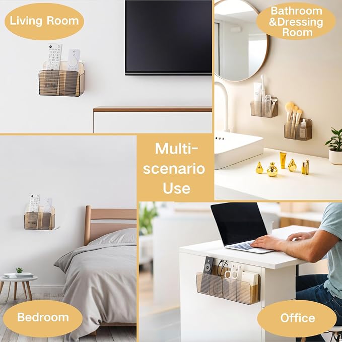 LINFIDITE Adhesive TV Remote Control Holder Wall Mount TV Remote Holder - Image 5