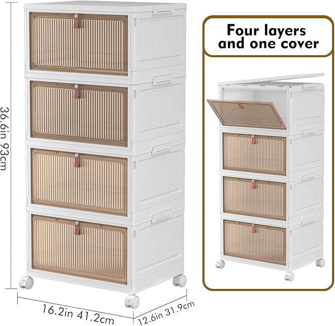 4 Tier Stackable Storage Bins - Image 2