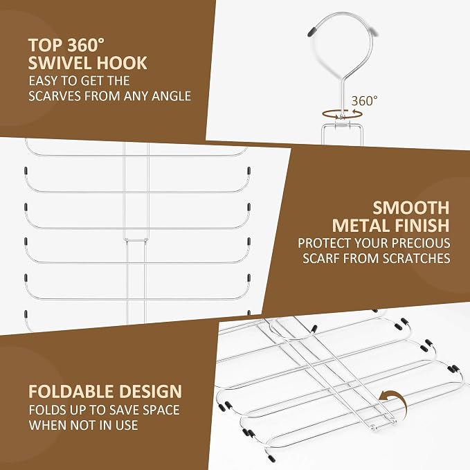 ZEDODIER Scarf Organizer Scarf Hanger - Image 4