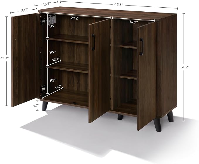 LuxenHome 45" Sideboard Buffet Cabinet - Image 2