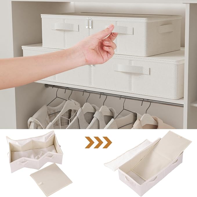 Underbed Storage Bins Drawer, Foldable Under Bed Boxes, Fabric Closet Container - Image 7