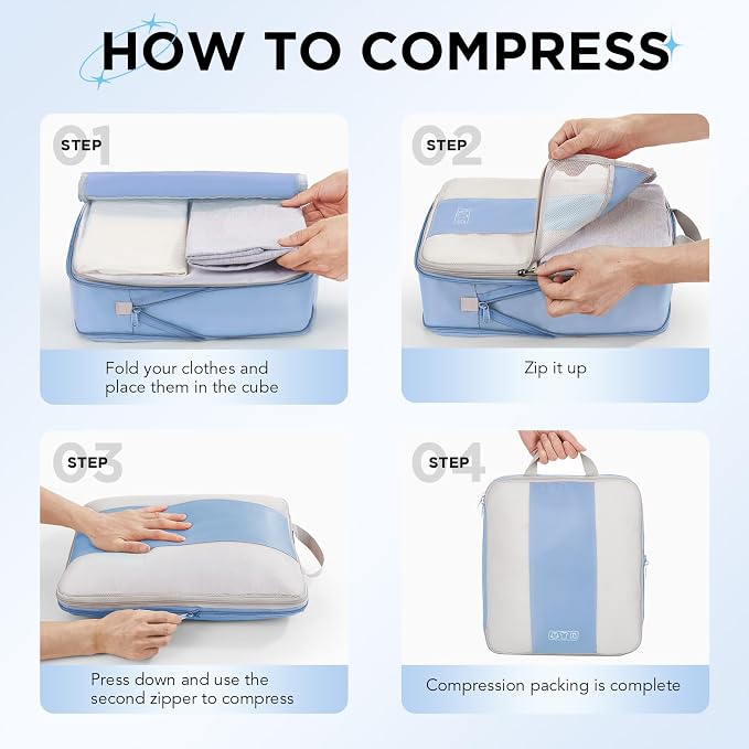 10 Set Compression Packing Cubes - Image 3