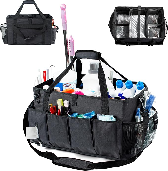XL Professional Cleaning Caddy for Cleaning Suppliers, Cleaning Organizer by FRECOLSH
