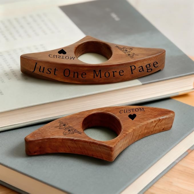 Personalized Book Page Holder Engraved Text - Image 4