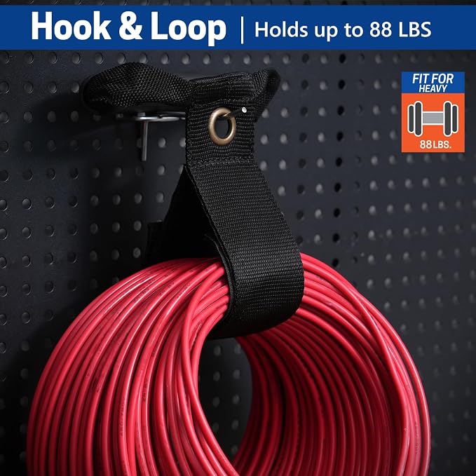 4 Pack Extension Cord Holder Organizer, 19 Inch & 24 Inch Adjustable Hook and - Image 5