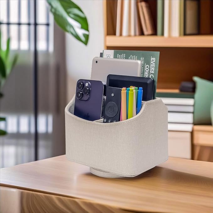 UnionBasic Rotating Desk Organizer, 360 Degree Desk Spinning Caddy, Desktop TV - Image 5