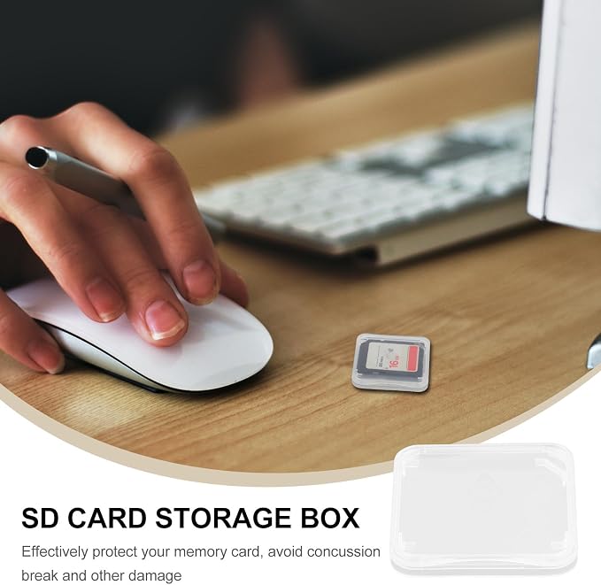 Veemoon Transparent Memory Card Storage Boxes Card Holder Cases Compact - Image 8