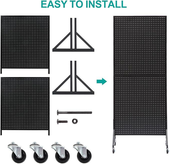 Eastern Tree 2.5'x 6' Metal Pegboard Display Stand - Image 6