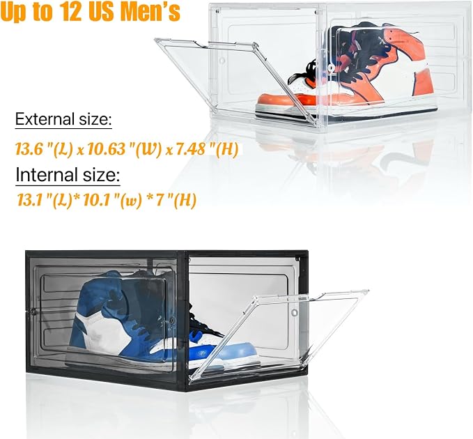 Attelite Upgraded Shoe Storage Box 9 Pack Shoe Box Clear Plastic Stackable - Image 2