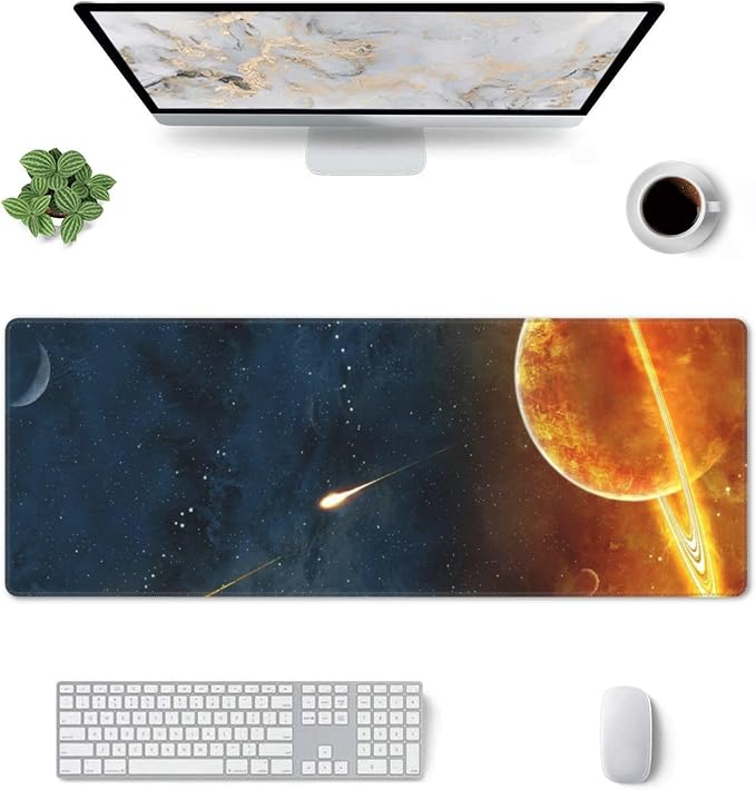 Cosmic Planet Comet Large Mouse Pad, Gaming Desk Mat, XL Keyboard Desk Pad Mat - Image 8