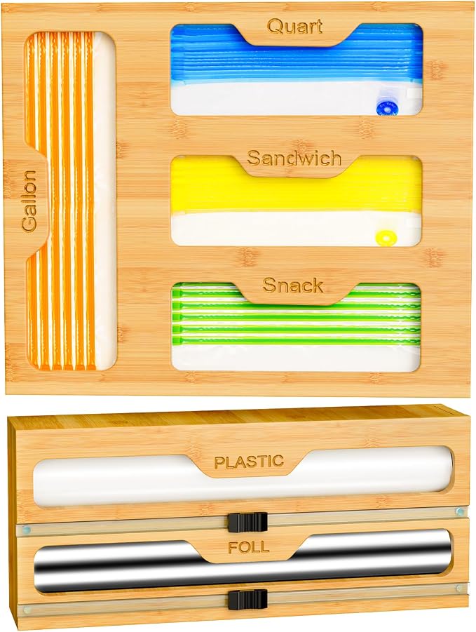 Bamboo Bag Storage Organizer by KOCWELL