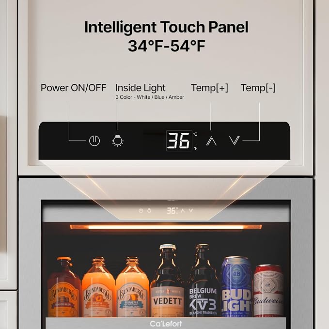 Ca'Lefort Beverage-Refrigerator 24 Inch, Tall Beverage Fridge Cellars Large Bar - Image 2