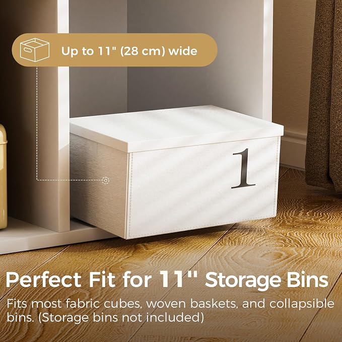 COMHOMA 4 Wood Cube Storage Organizer - Image 4