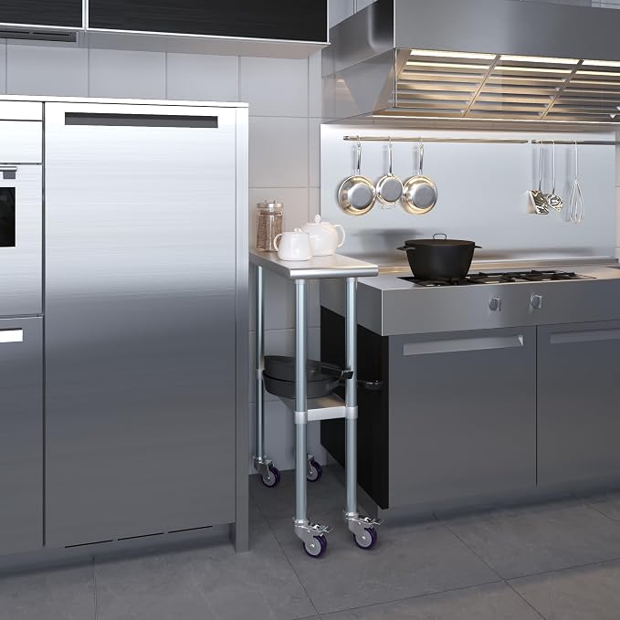 AmGood 12" Long x 30" Deep Stainless Steel Table - Image 9