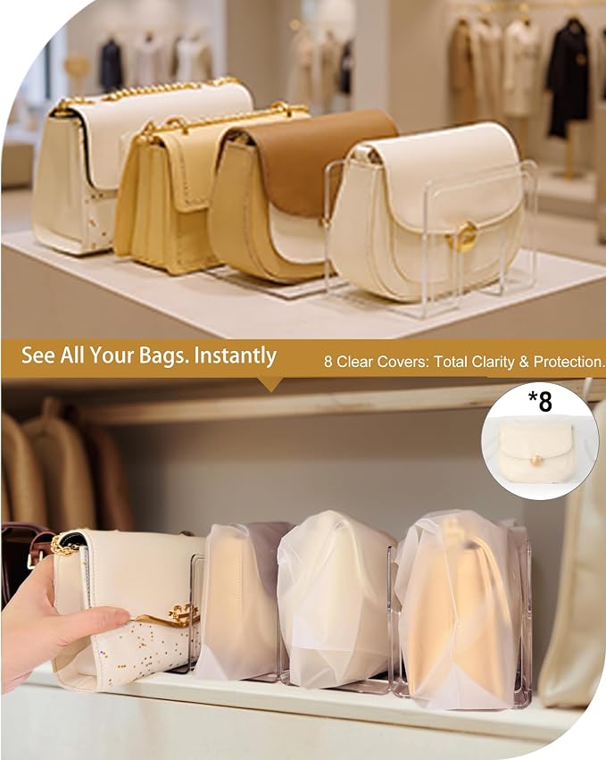2-Pack Purse Organizers for Closet - Image 3