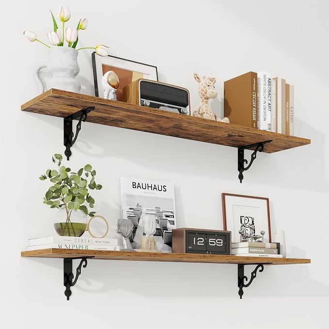 RICHFOCUS Floating Shelves for Wall Decor, 39.4W x 8D Shelves Set of 2 by Unknown