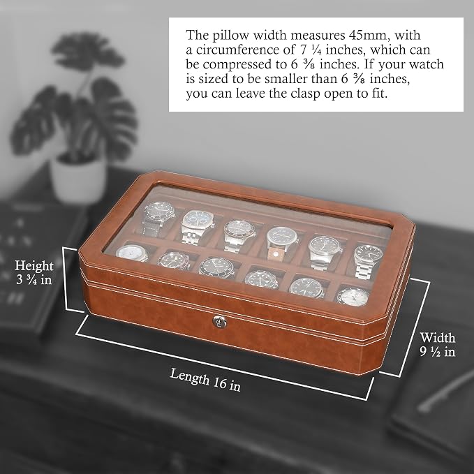 ROTHWELL 12 Slot Leather Watch Box - Image 2