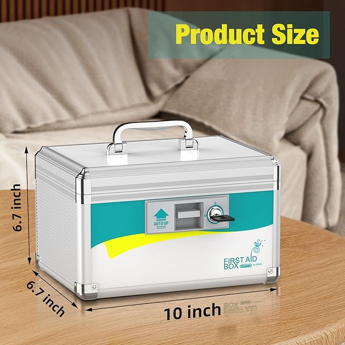 Glosen Medicine Lock Box, Medication Lock Box, Locking Medicine Box, Security - Image 2