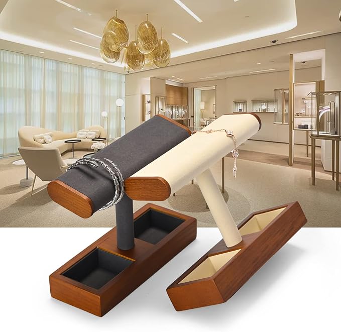 Oirlv Solid Wood Watch Display Stand T-bar Watch Stand - Image 3