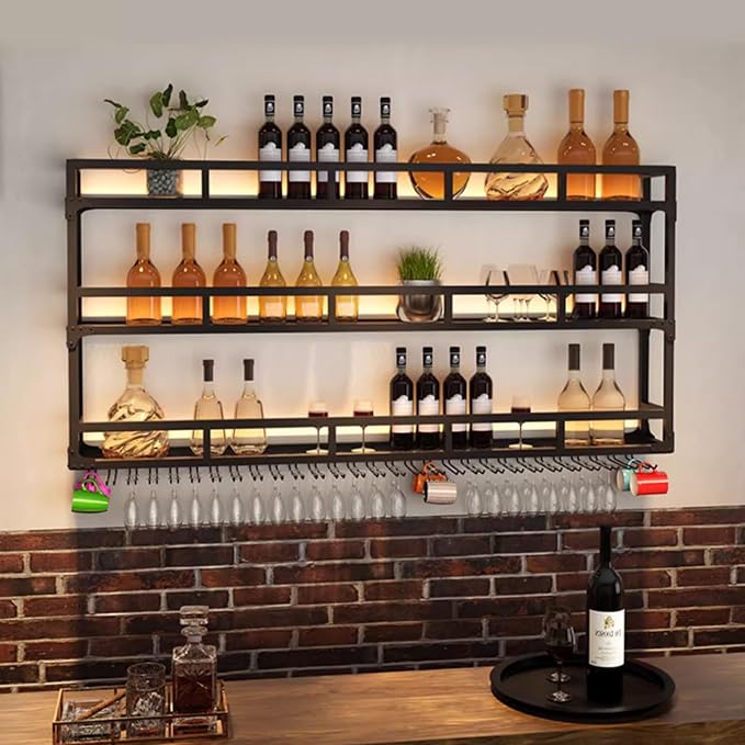 70.8in Wall Mounted Wine Rack, Wine Rack Wall Mounted - Image 3