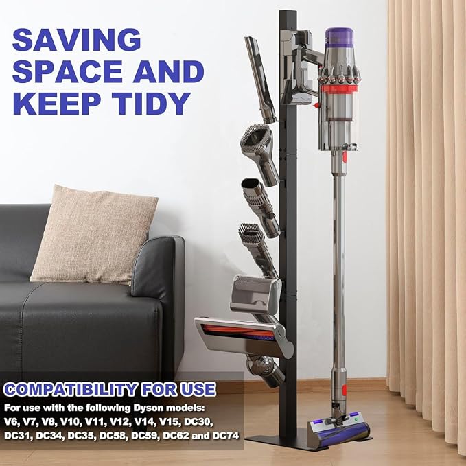 Foho Vacuum Stand Compatible for Dyson, Storage Stand Docking Station Holder - Image 6