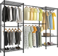 Metal Garment Racks Heavy Duty Clothes Rack Adjustable Freestanding Expandable by BLYLUND