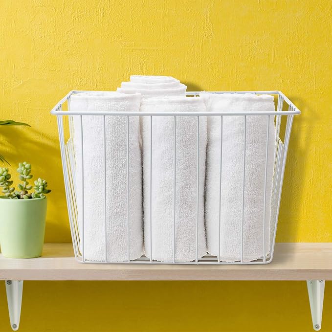 6 Pack Wire Storage Baskets for Organizing, Freezer Organizer Bins, Pantry - Image 6