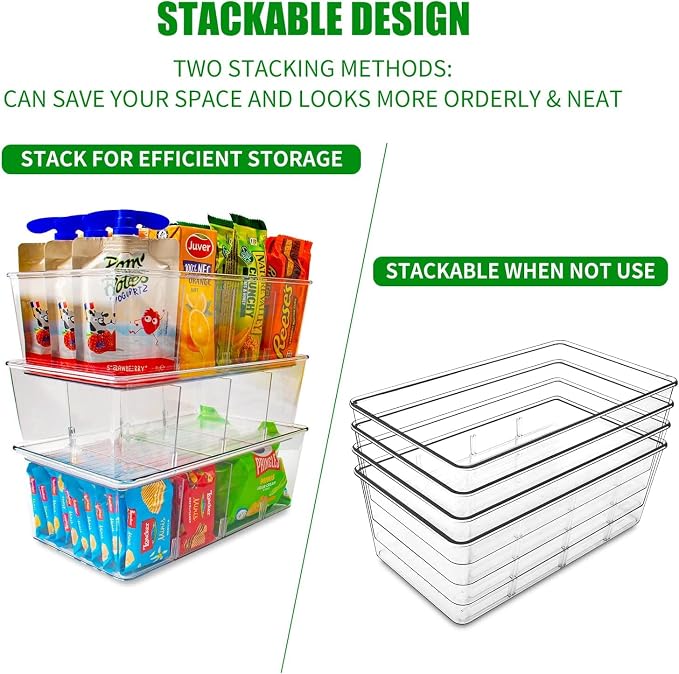 4 Pack Pantry Organizers and Storage, Snack Containers - Image 4