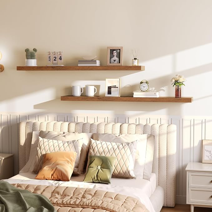 HOOBRO Floating Shelves for Wall, Wall Mounted Shelf Set of 2, for Wall in - Image 6