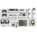 Pegboard Combination Kit, 8 Peg Boards and 30 Accessories Modular Hanging Black by VEOFEMLEA
