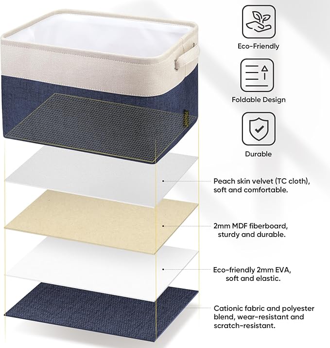 BALEINE 4 Pack Fabric Storage Bins - Image 8