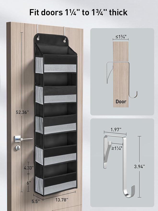 Yecaye 2 Pc Over the Door Organizer - Image 5