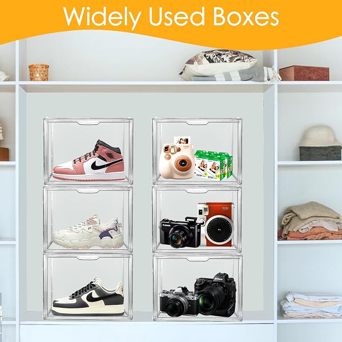 8Pack Purse Organizer for Closet Clear Acrylic Display Case Handbag Storage - Image 2