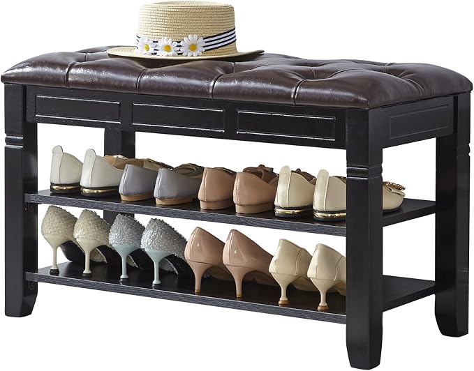 LEILISI Shoe Bench, Storage Rack Organizer by LEILISI