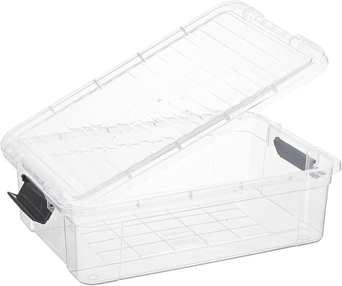 Superio Clear Storage Box with Lid, 13.7 Quart Plastic Container Bins - Image 2