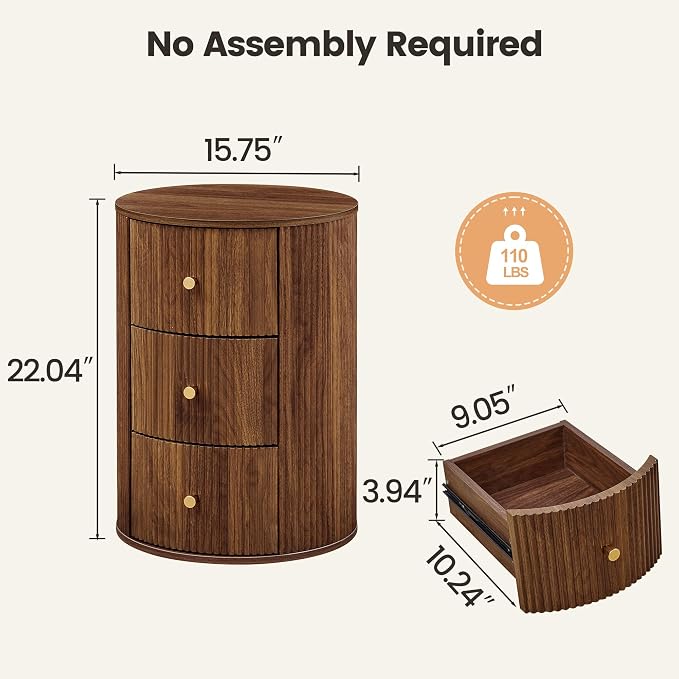 Fully Assembled Round End Table - Image 3