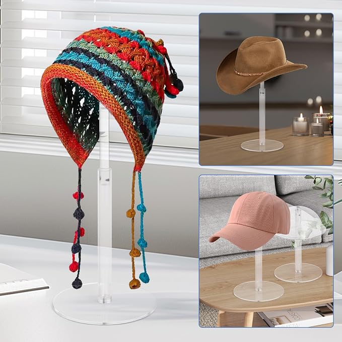 4PCS Acrylic Hat Stand and Wig Display Rack - Image 5