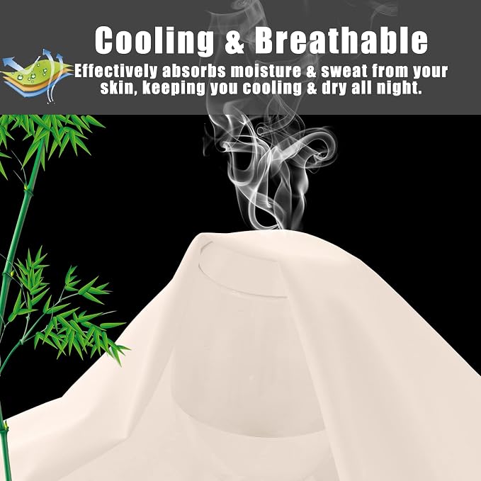 Pillow Cases Standard Size 2 Pack, Bamboo Rayon Cooling Pillowcases - Image 3