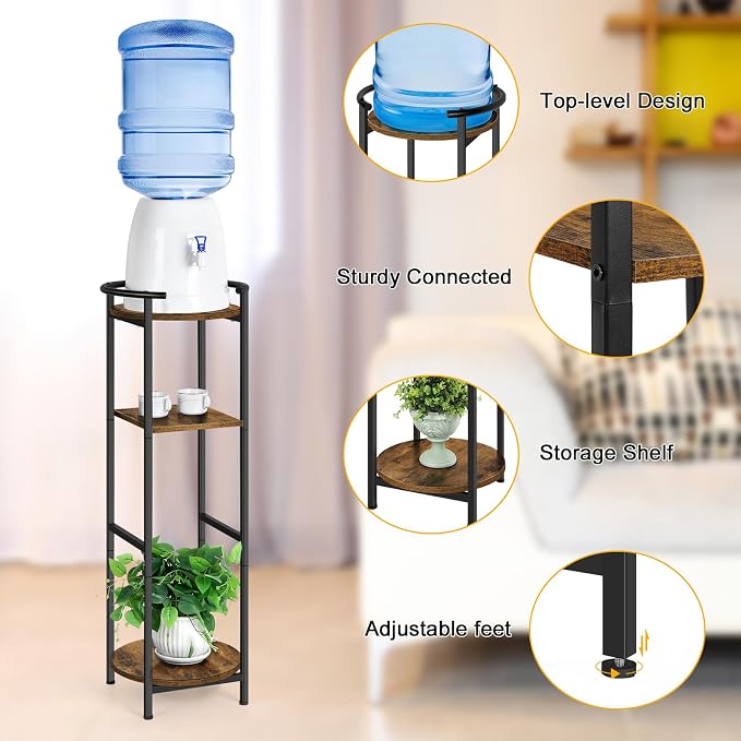 5 Gallon Water Dispenser Jug Stand 3-Tier Drink Beverage Dispenser Holder - Image 3