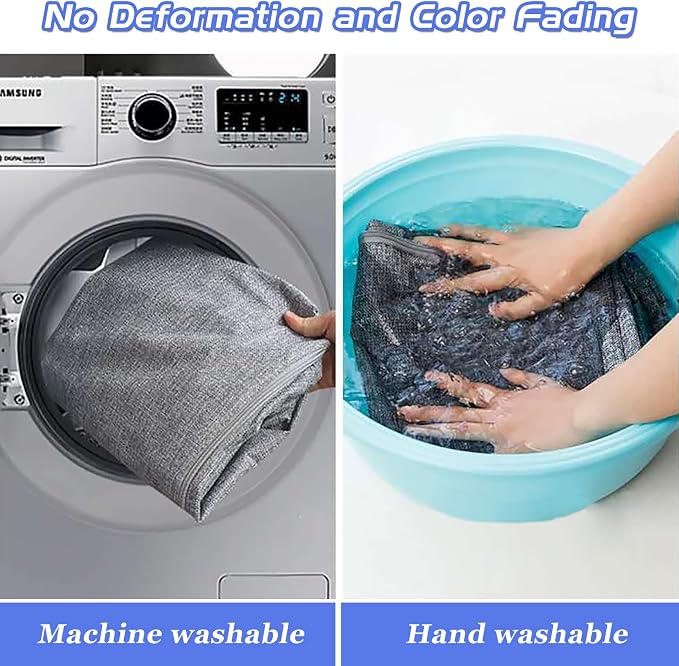 2Pack 105L Extra Large Storage Bags, Folding Moving Comforter Blanket Storage - Image 5