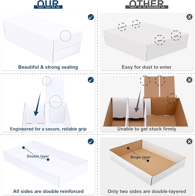 Trading Card Storage Box 2 Pack–1600 Count Cardboard Organizer - Image 4